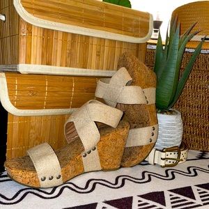 Lucky Brand Marla Wedge Sandal Size 7.5 🍀EUC🍀